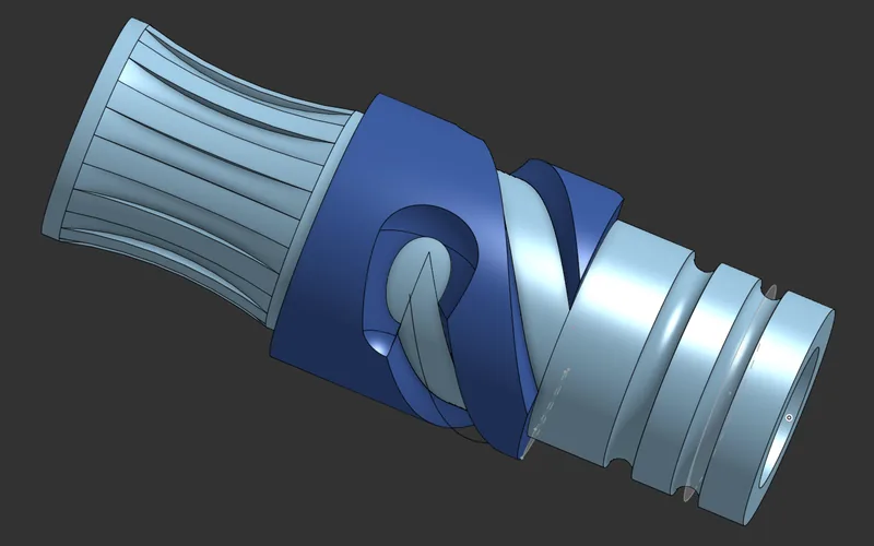 A parametric 3D model of a machined part open in CAD